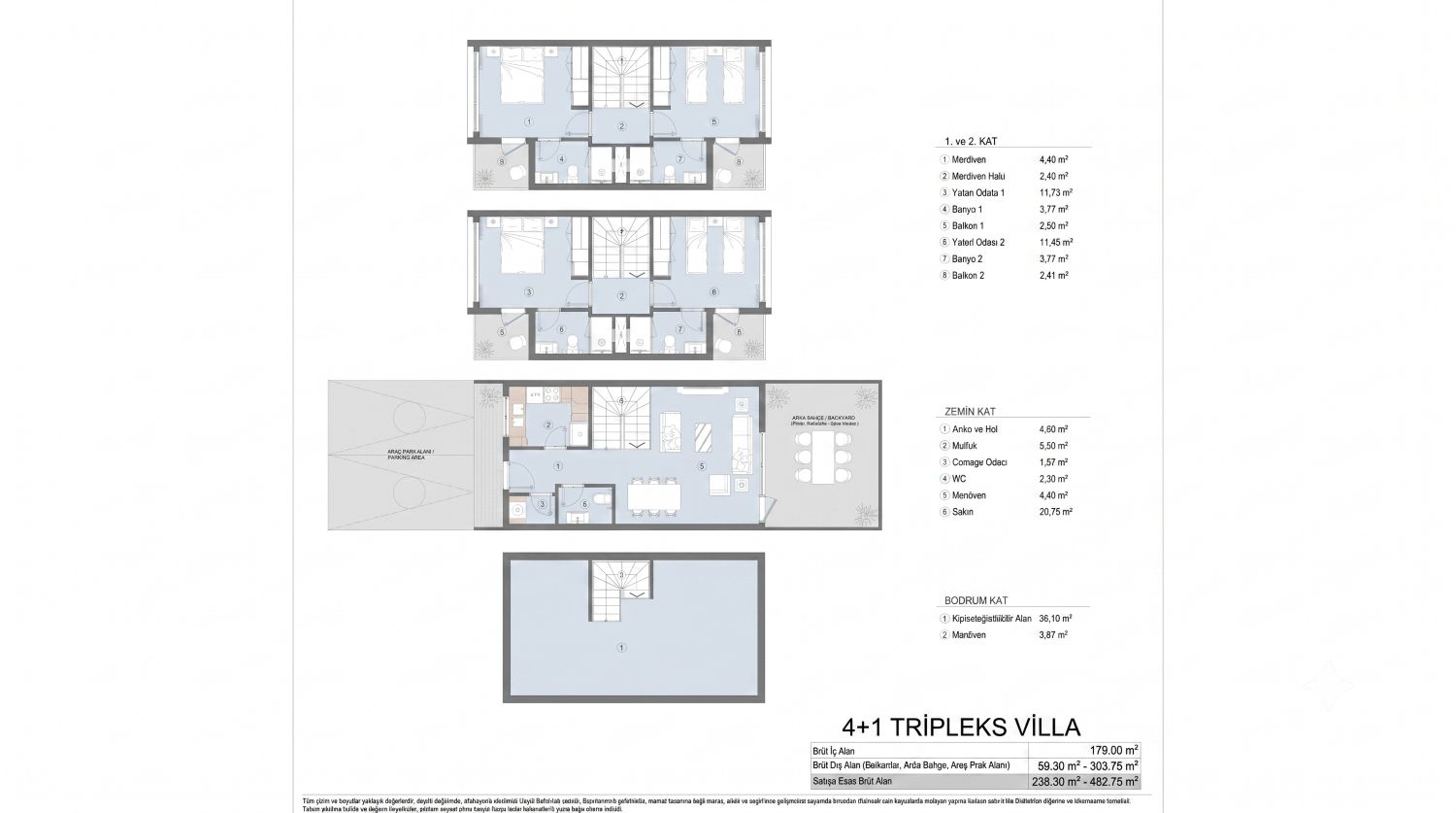 Sylvana Istanbul: Modern Designed 4+1 Triplex Villa - Suitable for Citizenship