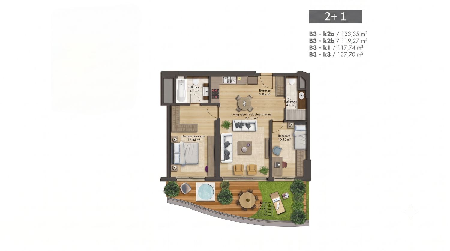 SeaPearl Ataköy: Роскошная квартира 2+1 на первой линии моря - Подходит для гражданства