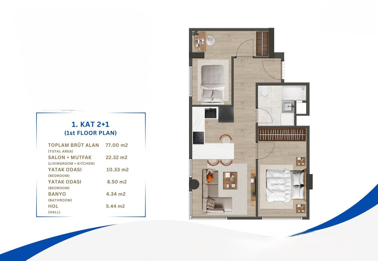 Galleria Park Residence: Люкс-квартира 2+1 - Готова для получения ВНЖ