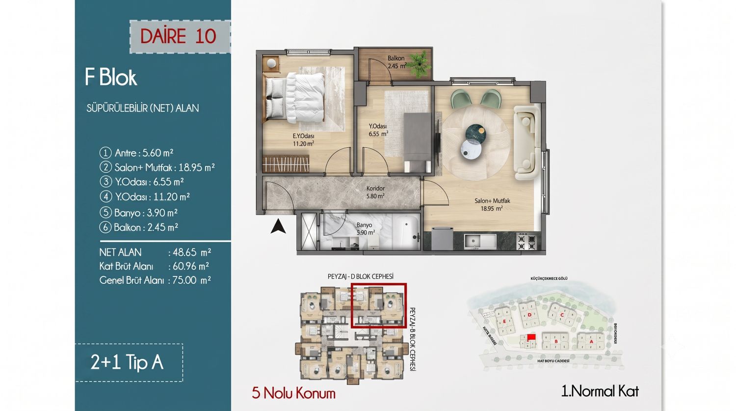 Yalı 360: 2 Units of 2+1 Apartments - Suitable for Citizenship