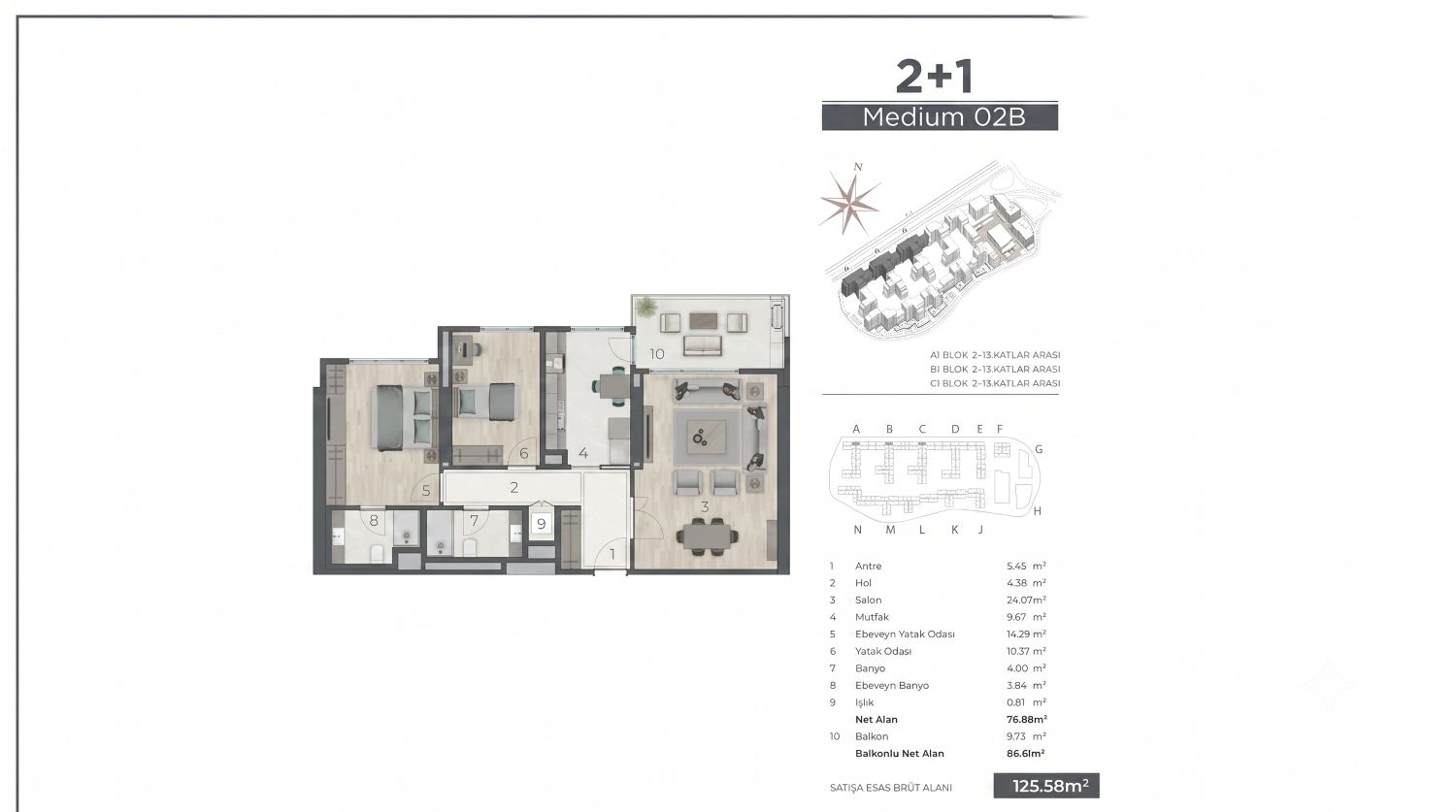 Akzirve Topkapı 29: Luxury 2+1 Apartment - Suitable for Citizenship