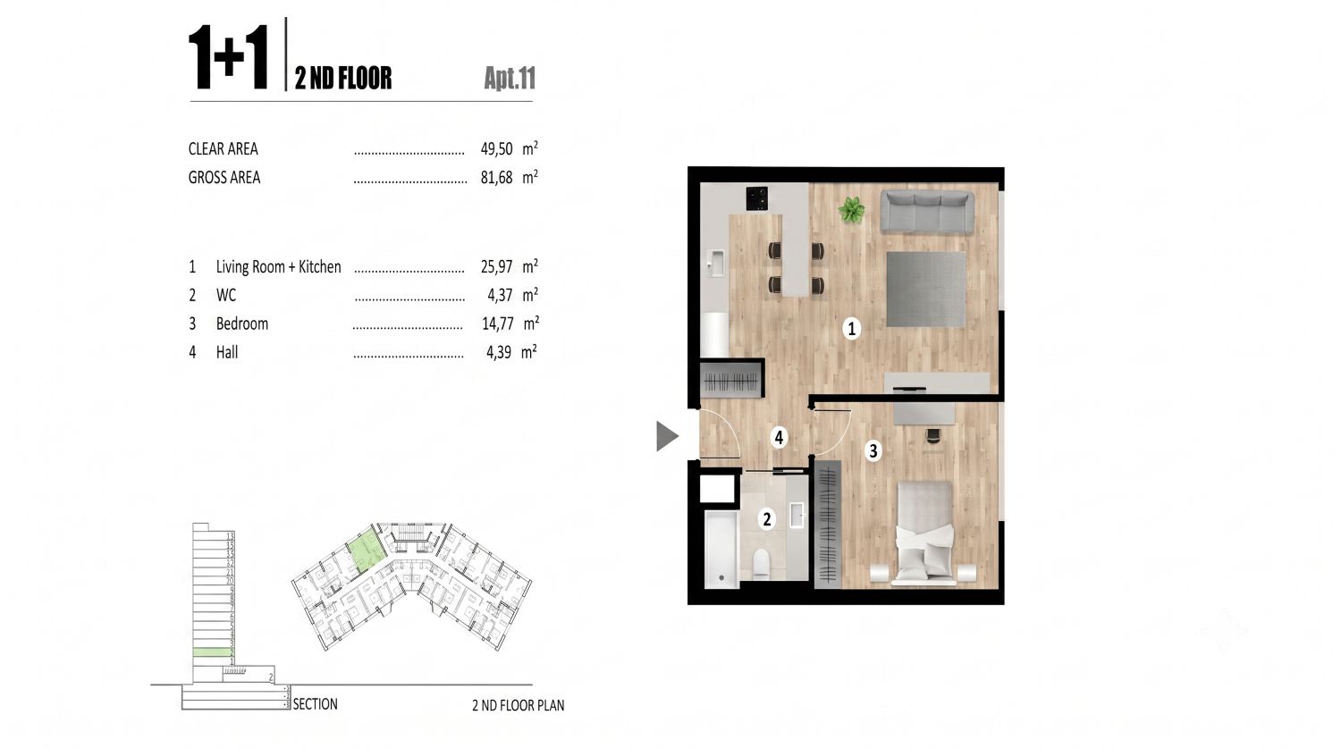 Lania Residence: Роскошные квартиры 1+1 и 2+1 - Подходят для гражданства