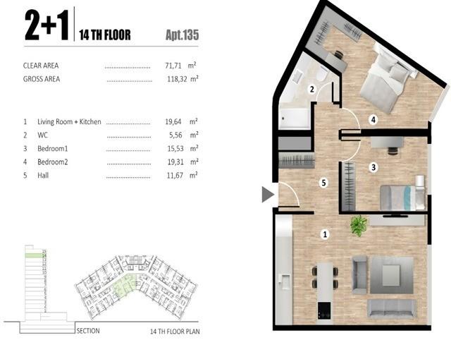 Lania Residence: Роскошные квартиры 1+1 и 2+1 - Подходят для гражданства