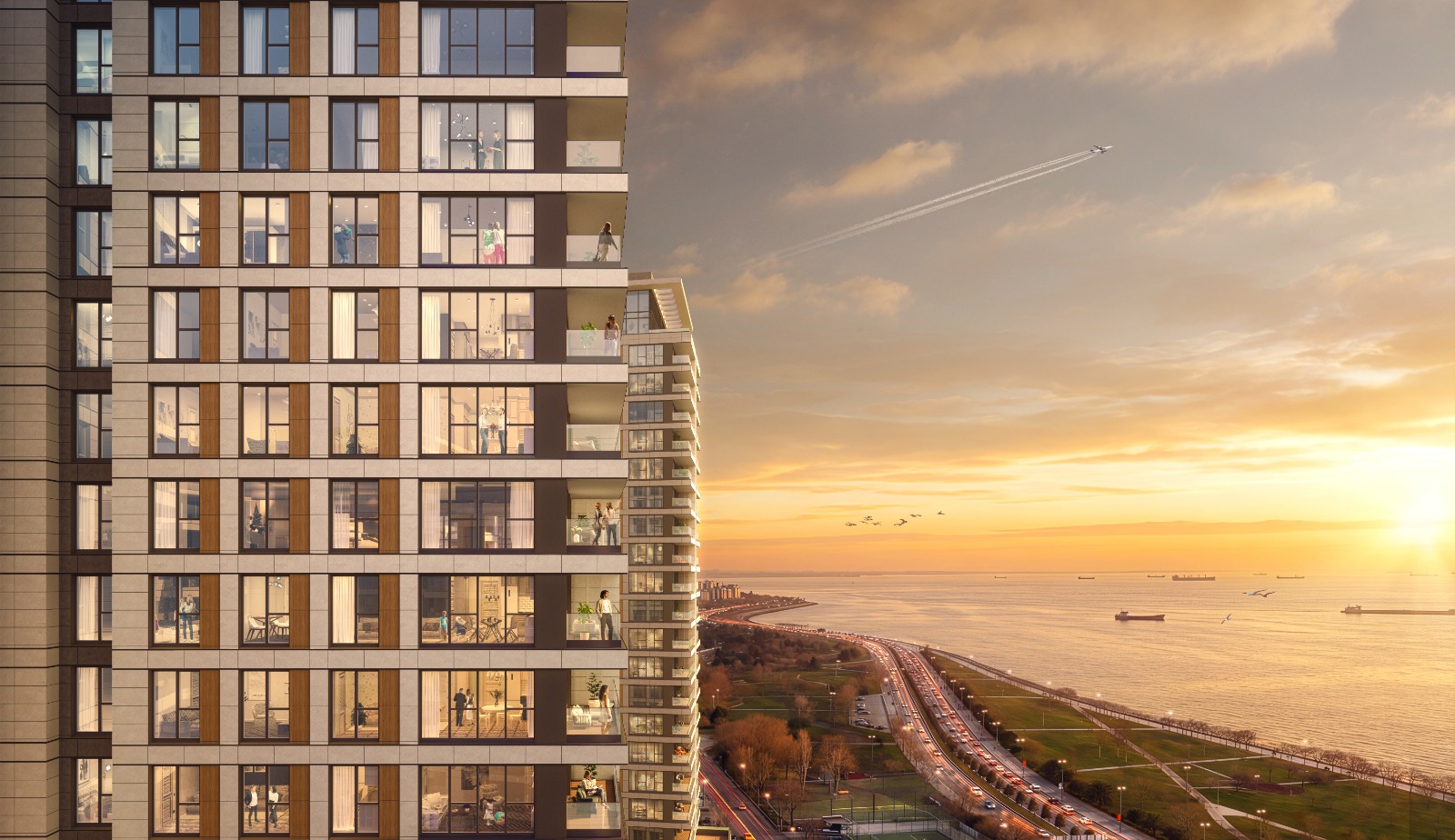 Peron Istanbul: Роскошная квартира 3+1 с видом на море - Подходит для гражданства