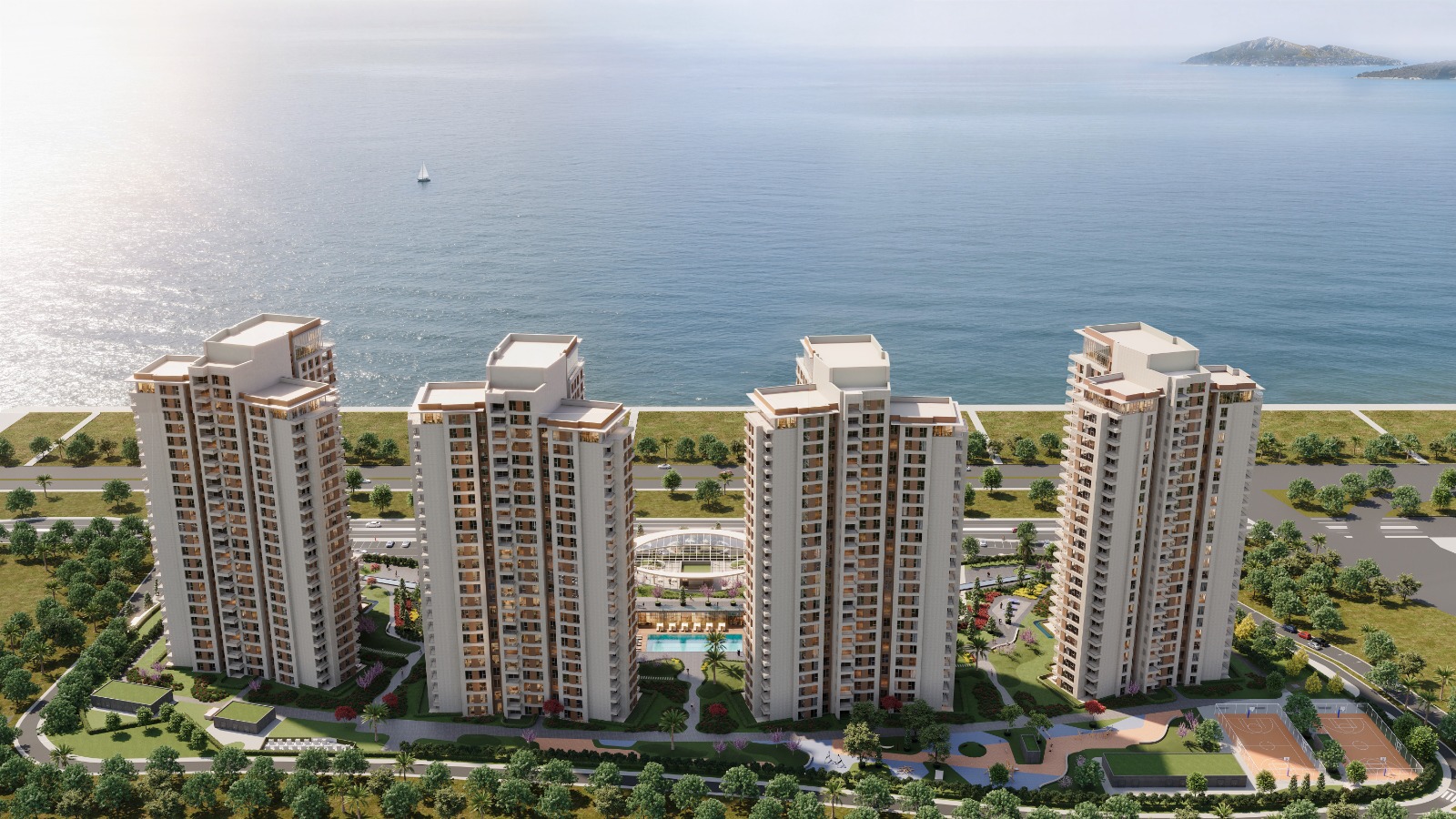 Peron Istanbul: Роскошная квартира 3+1 с видом на море - Подходит для гражданства