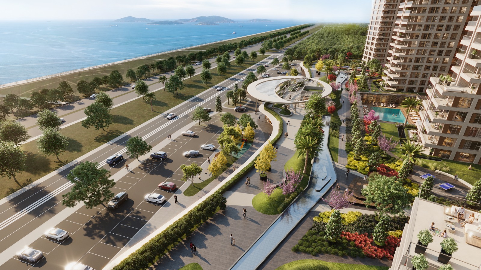 Peron Istanbul: Роскошная квартира 3+1 с видом на море - Подходит для гражданства