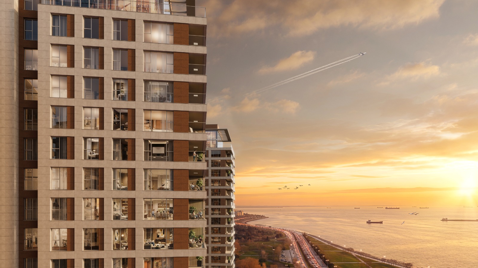 Peron Istanbul: Роскошная квартира 3+1 с видом на море - Подходит для гражданства