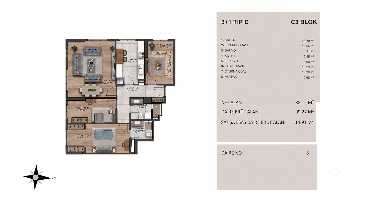 Kırlangıç Evleri: Luxury 2+1 & 3+1 Apartments - Suitable for Citizenship