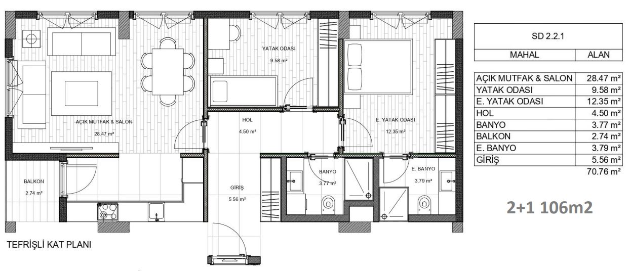 Two Bedroom apartment in Bahçelievler | Centric İstanbul