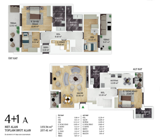 4 Bedroom apartment in Modern Complex in Eyüpsultan