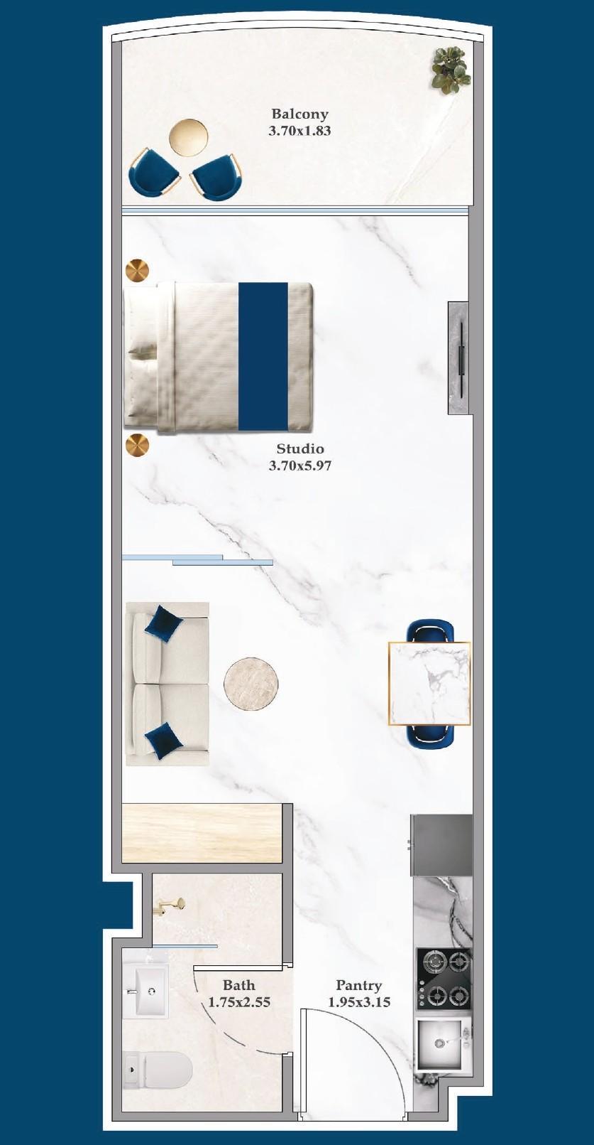 Serenz by Danube - Flex Studio - 50-Storey Fully Furnished Luxury Residence Project in JVC