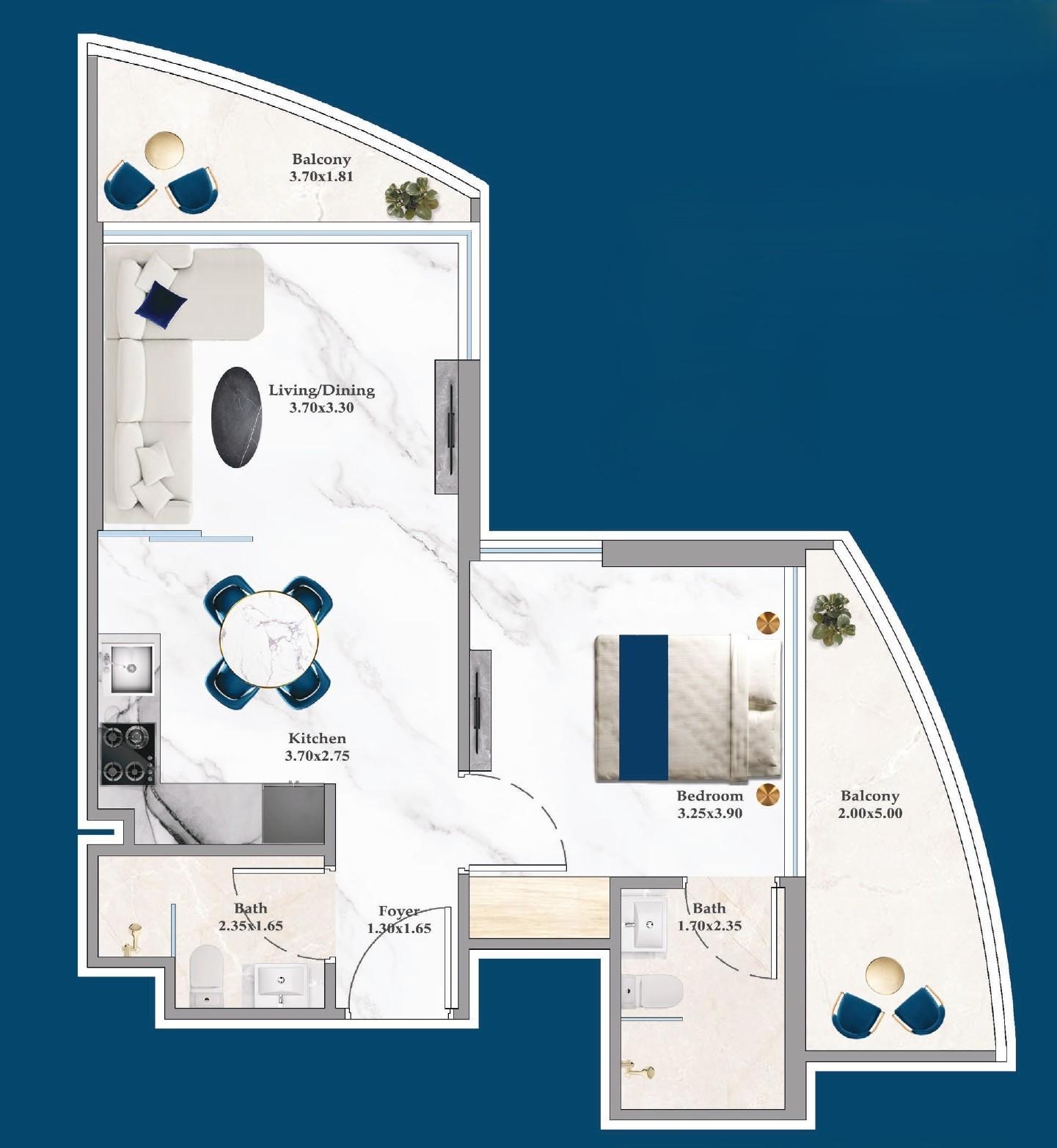 Serenz by Danube - Flex 1 Bedroom Apartment - 50-Storey Fully Furnished Luxury Residence Project in JVC