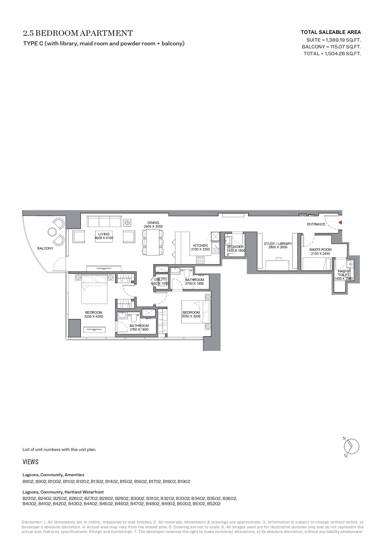 Sobha Skyscape Avenue - 2,5 Bedroom Apartment