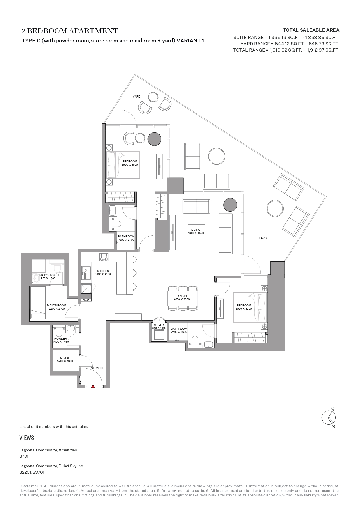 Sobha Skyscape Avenue - 2 Bedroom Apartment