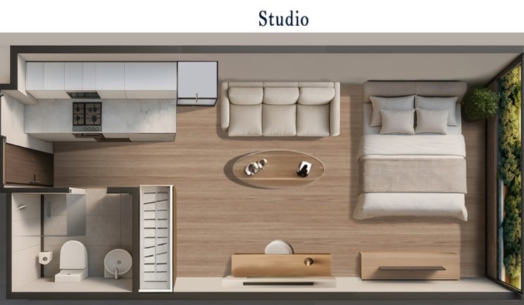 Tarrad Dubailand Residences - Studio