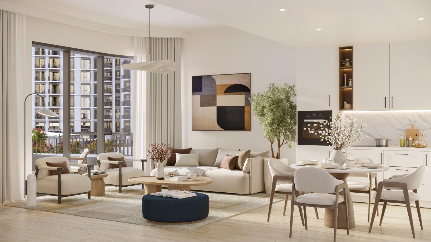 The Baltimore – 3 Odalı Daire – Town Square’de Modern Daireler