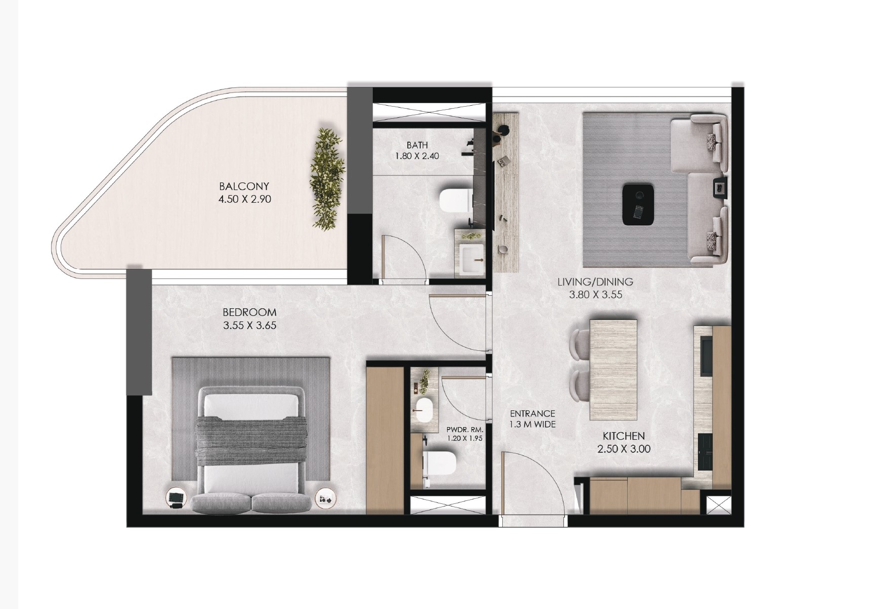 Verano - 1 Bedroom Apartment